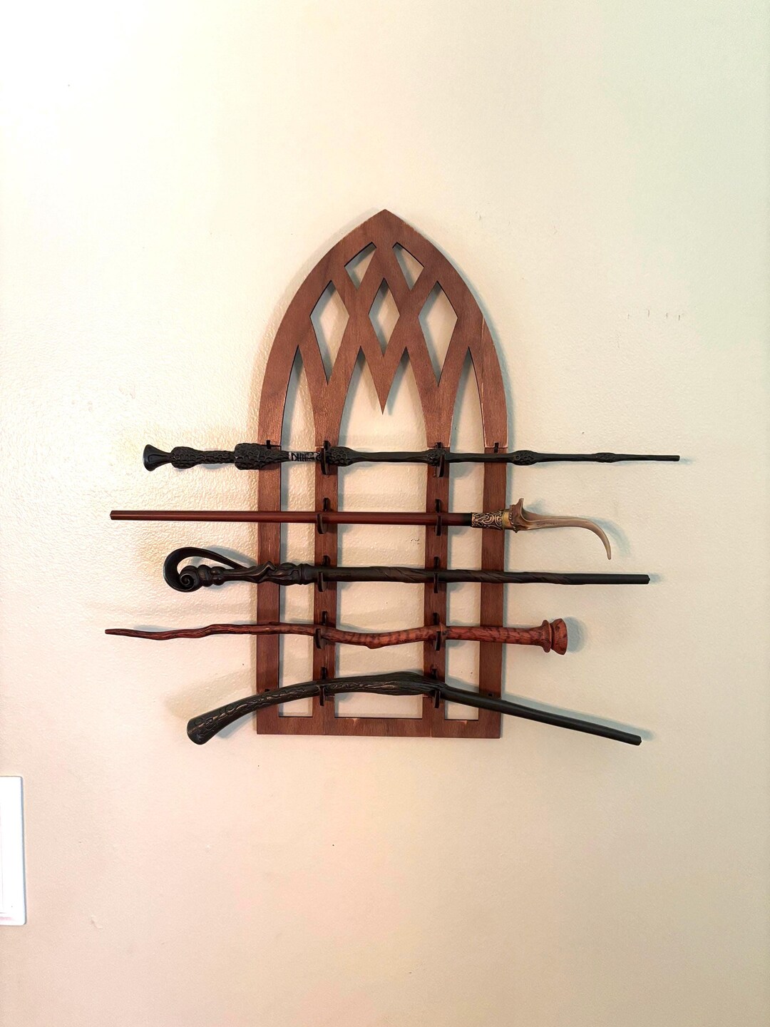 Walnut Window Frame Walnut Window Frame Wand Display - Etsy