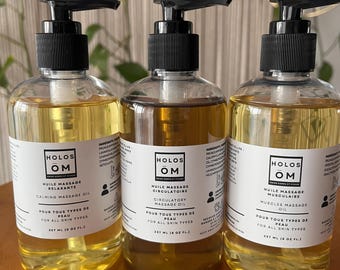 Huile massage avec huiles essentielles
