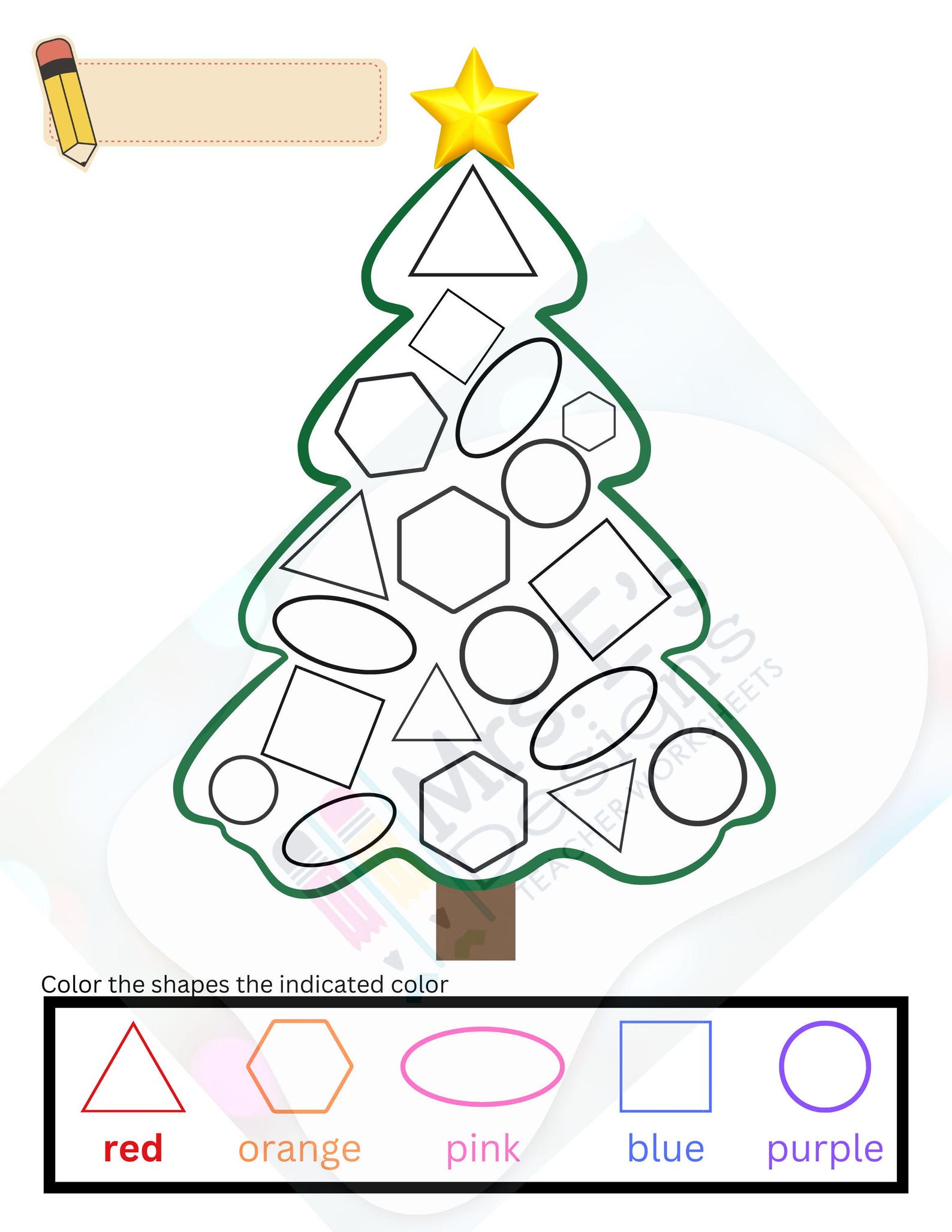 Color by Shape Tree - Etsy