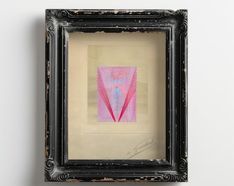 Embroidered Angel Altered Antique Photograph - Mixed Media Art