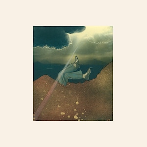 Original Analog Collage, Contemporary Collage, mixed media, Collectible Artwork, mountains, reflection, legs, surrealism