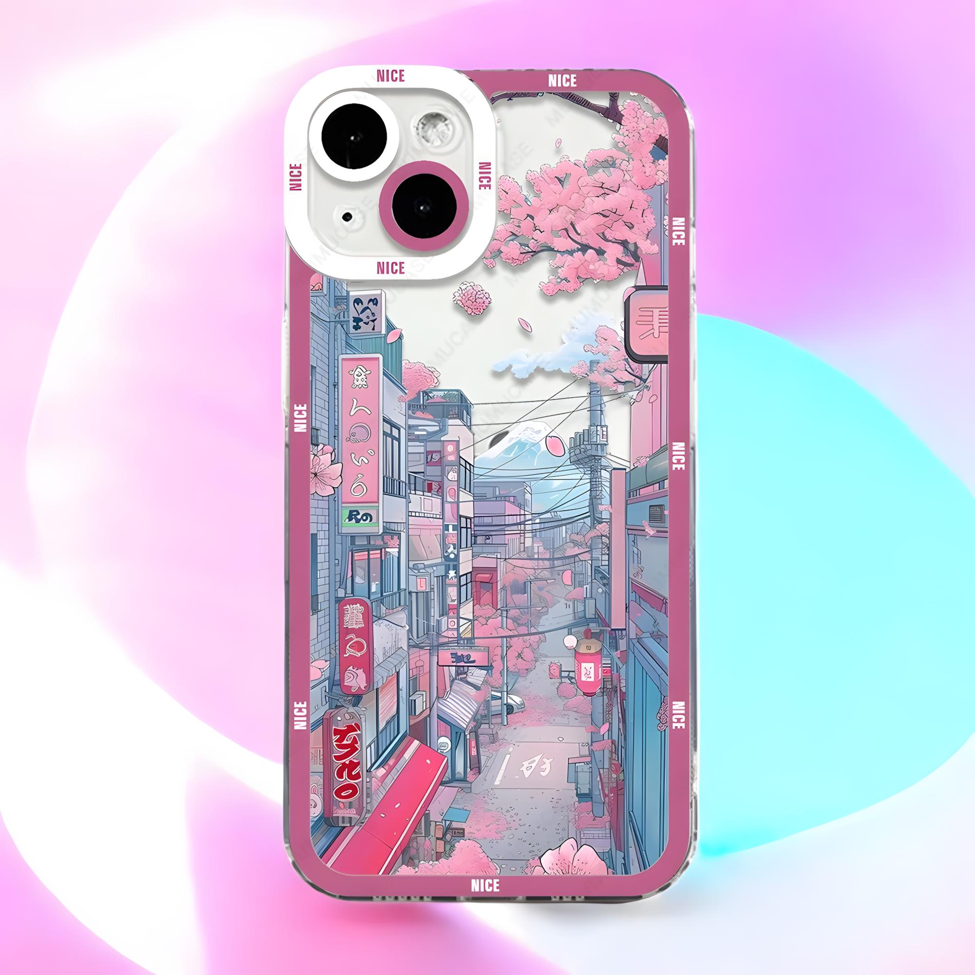 Cherry Blossom Phone Case – Japanese & Korean Landscape Aesthetic for iPhone