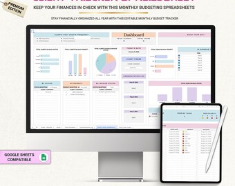 Client Tracker Spreadsheet, Client Management Template, Customer Database Tracker, CRM Spreadsheet, Business Organizer, Google Sheets