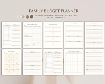 Family Budget Planner, Household Finance Organizer, Expense Tracker, Savings Workbook, Money Management Planner, Budget Spreadsheet