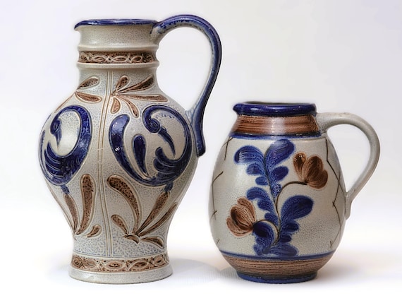 Scheurich 493-38 en Knödgen 2010-25 | 2 vintage vases West Germany