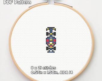 Red Bull Formula Car PDF Cross Stitch Pattern, 2024 Livery, 8w x 21h