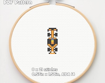 McLaren Formula Car PDF Cross Stitch Pattern, 2024 Livery, 8w x 21h