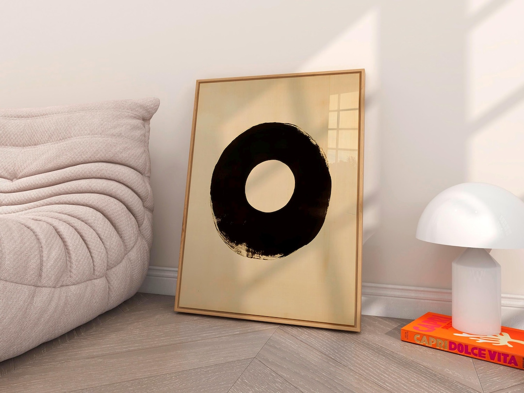 Wabi Sabi Wall Art Print, Japandi Zen Ensō Poster, Minimalist Ink Brush ...