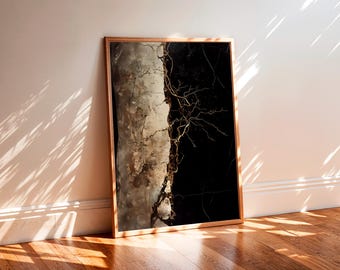 Wabi Sabi Wall Art Print: Japandi Abstract Texture Poster