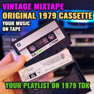 Custom Mixtape on Vintage 1979 TDK Cassette - Genuine Tape, Retro Vibe, Classic Tape, For True Collectors. 70s A true blast from the past.