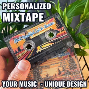 Custom Mixtape on Cassette – Personalized Playlist, Brand New TDK-D Tapes, Unique J-Card & Label, Retro Gift or Music Gift. TYPE I Ferro