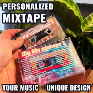 Mixage personnalisé sur cassette : liste de lecture personnalisée, bandes originales neuves, J-Card et étiquette uniques, cadeau rétro ou cadeau musique. Ferro TYPE I