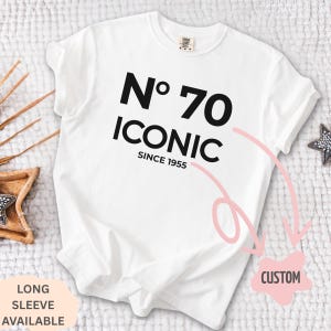 70th Birthday Comfort Colors® Shirt: Iconic 1955 Tee, Custom Birth Year Group Matching Gift