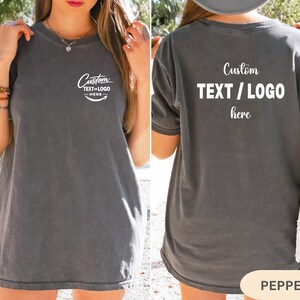 Custom Logo Shirt, Comfort Colors® Personalized Text Tee, Vintage Group Matching, Team Gift image 4