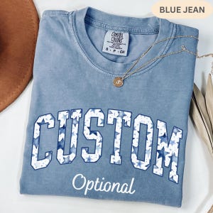 Custom Star Pattern Shirt, Comfort Colors® Custom Text Spirit Tee, Unisex Personalized Name Gift