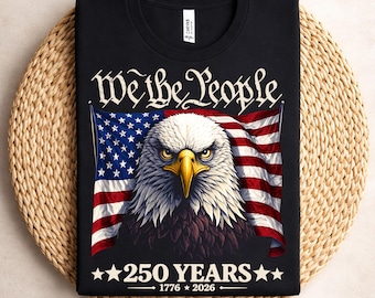 Maglietta con aquila e bandiera per il 250° anniversario, maglietta per il 250° compleanno, maglietta con bandiera americana, maglietta per il giorno dell'indipendenza, maglietta patriottica per il 4 luglio