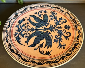 Vintage Keramikos Greek Handmade Ceramic Wall Art Plate