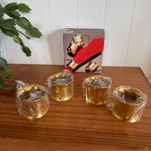 Vintage Brass Napkin Rings (Set of 4) still in packaging