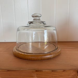 Vintage Cheese Tray with Glass Dome Lid