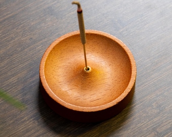 Handcrafted Wood Incense Holder, Minimalist Style, Free Agarwood Incense Included