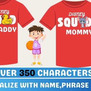 Disney Family Shirts, Disneyworld Shirts Family, Custom Disney Characters Family customized, Personalized, Shirts for Kids, Stickers shirts
