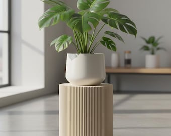 Pedestal Plant Stand, Wide Plant Riser "Tero"  by Viviero3D