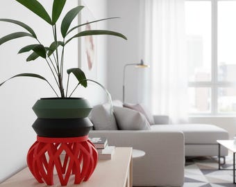 Modern 3D Printed Plant Stand  "Orvus"– Architectural Indoor Pot Riser