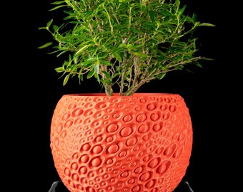 Modern Sculptural Plant Pot "Pearl", Custom Color Indoor Planter