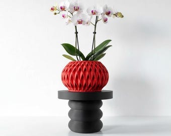 Arik 3D Printed Plant Stand – Modern Architectural Pedestal Riser for Indoor Pots