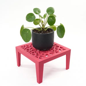 Plant Stand  "Grid Square" – 3D Printed Square Pot Riser | Viviero3d