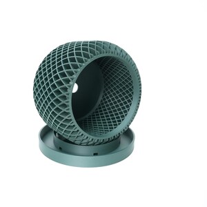 Ravik orchid planter pot side view showing hollow interior, airflow openings, and matching tray