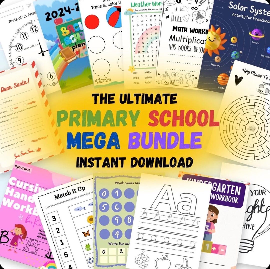 35,000 Kids Learning & Classroom Activities Bundle, Teachers Parents ...