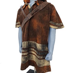 Star Wars Inspired Poncho – Cal Kestis Jedi Fallen Order & Mandalorian Bo-Katan Style with Antique Leather Belt