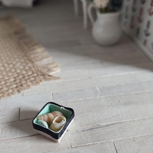Handmade Miniature Box/Basket of Shells