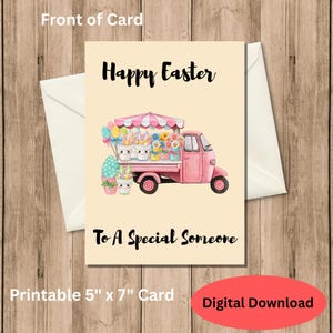 Cartão de Páscoa, Cartão para Alguém Especial, Impressão Digital para o Feriado, Ovos de Páscoa, Desenho em Aquarela para um Amado