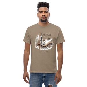 Feel the Vibe Music T-Shirt – Artistic Soundwave Design, Soft Cotton Unisex Tee, Modern Aesthetic Fashion