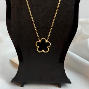 Five Leaf Clover Necklace: 18K Gold Plated Stainless Steel Pendant