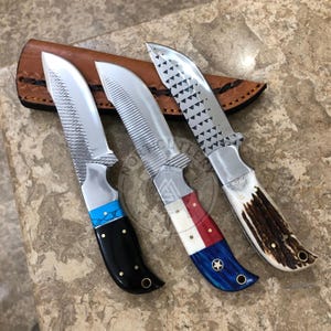 Handgefertigtes geschmiedetes Cowboymesser mit Hirschhorn | Sammler Outdoor Messer Einzigartiges handgemachtes Geschenk für Ihn, Ranchmesser, westliches Geschenk