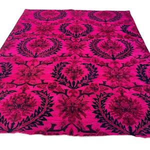 8x10 Pink Fine Oriental Area Rug, Hand Knotted Rug, Bedroom Rug, Tribal Rug, Veg Dye Wool, Oriental Rug, Floral Rug, Living Room Rug