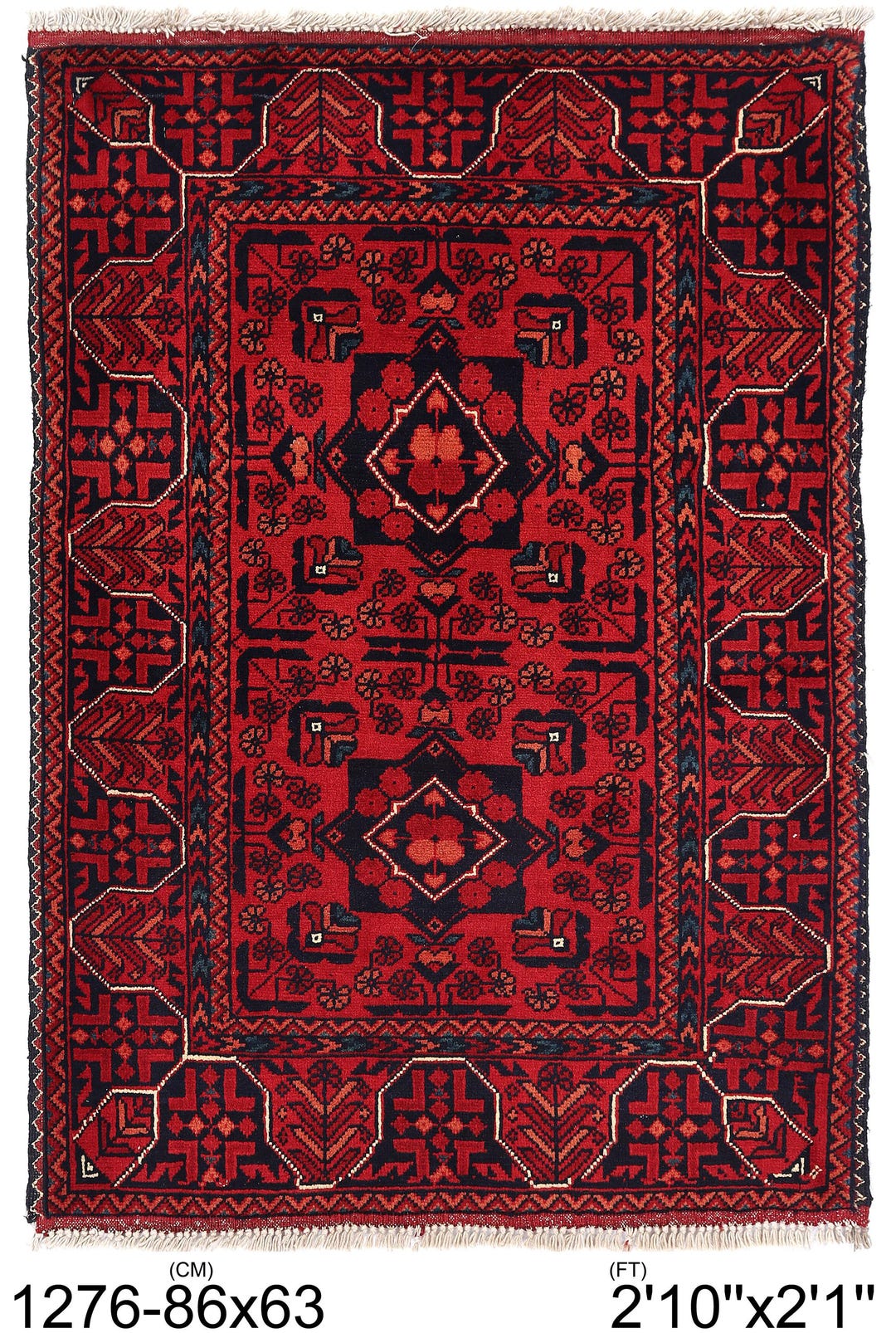 2x3 Red High Quality Belgic Area Rug, Hand Knotted Rug, Bathroom Rug ...