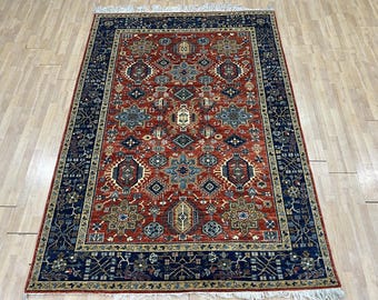 6x9 Red Bidjar Area Rug, Hand Knotted Rug, Bedroom Rug, Rug for Living Room, Veg Dyes Wool, Oriental Rug, Office Rug, Afghan Floral Rug