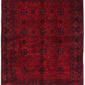 5x7 Red Fine Bokhara Area Rug, Hand Knotted Rug, Bedroom Rug, Afghan Tribal Rug, Veg Dyes Wool, Oriental Rug, Kids Room Rug, Living Room Rug