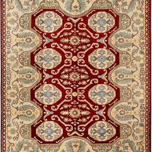8x10 Oriental Floral Beige Area Rug, Hand Knotted Rug, Rug for Living Room, Bedroom Rug, Veg Dye Wool, Oriental Rug, Tribal Rug, Afghan Rug