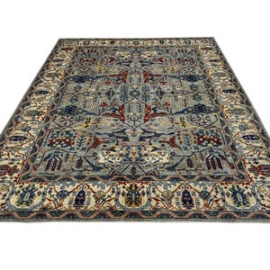 9x12 Blue Bidjar Area Rug, Hand Knotted Rug, Bedroom Rug, Rug for Living Room, Veg Dyes Wool, Oriental Rug, Tribal Rug, Rugs for Office