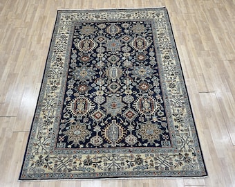 6x9 Blue Bidjar Area Rug, Hand Knotted Rug, Bedroom Rug, Rug for Living Room, Veg Dyes Wool, Oriental Rug, Office Rug, Afghan Floral Rug