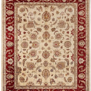 8x10 Oriental Floral Beige Area Rug, Hand Knotted Rug, Rug for Living Room, Bedroom Rug, Veg Dye Wool, Oriental Rug, Tribal Rug, Afghan Rug