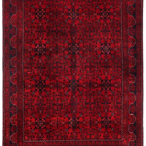 5x7 Red Fine Belgic Area Rug, Hand Knotted Rug, Bedroom Rug, Afghan Tribal Rug, Veg Dyes Wool, Oriental Rug, Kids Room Rug, Living Room Rug