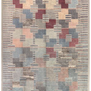 9x12 Ft Brown Moroccan Rug - Afghan Hand Knotted Veg Dye Wool Rug - Area Rug - Contemporary Rug - Wool Rug - Geometric Rug - Colorful Rug