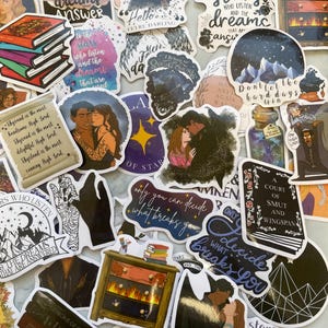 ACOTAR 50 Stickers | A Court of Thorns and Roses Gift | Rhysand Feyre Night Court Velaris | ACOTAR Sticker Packs | Kindle Bookish Stickers