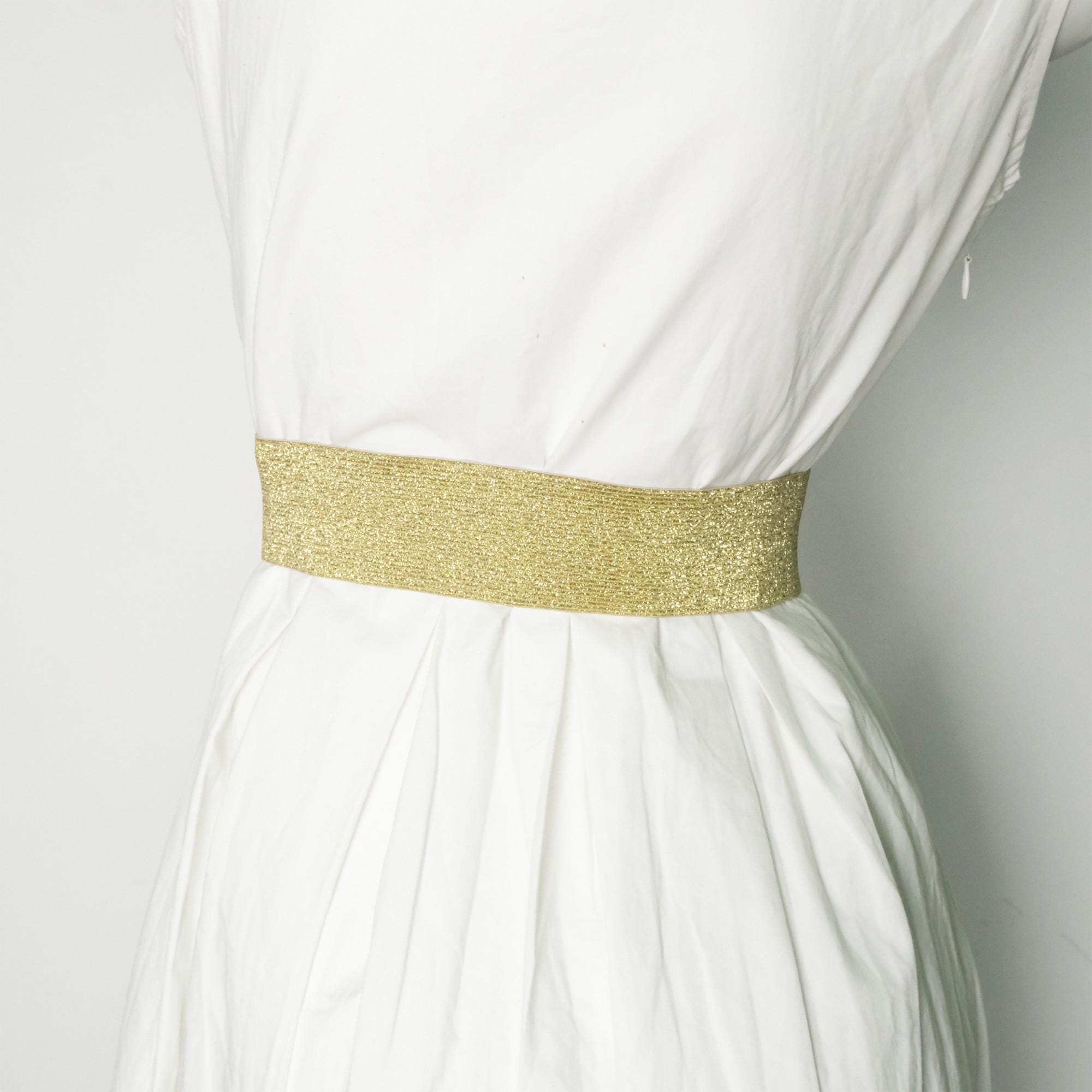2329 Women\'s Elastic Belt Vintage Wide Waist Belts Gold O-ring Buckle ZYALTFDC Black Belts for Women Dresses Women main image 2